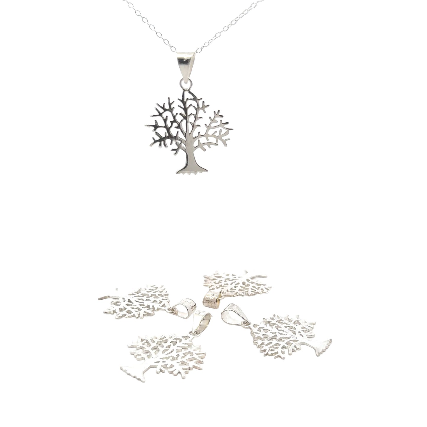 925 Sterling Silver Tree Charm (Pendant)