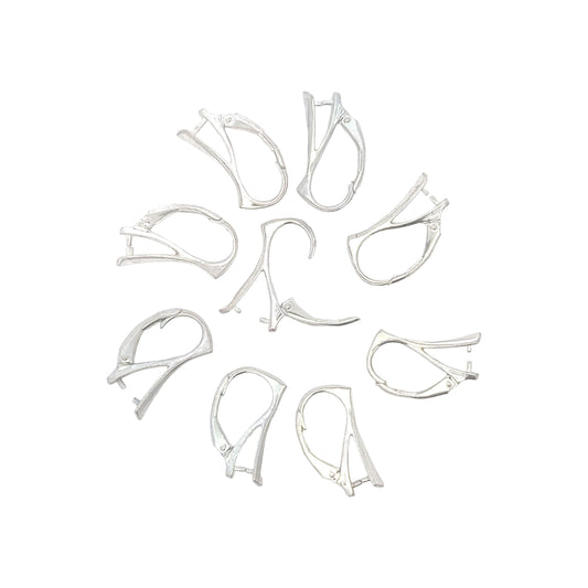 925 Sterling Silver Pack of 4 Pinch Bail Lever Back Earrings