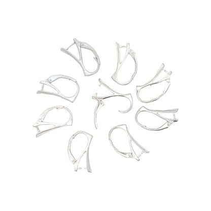 925 Sterling Silver Pack of 4 Pinch Bail Lever Back Earrings