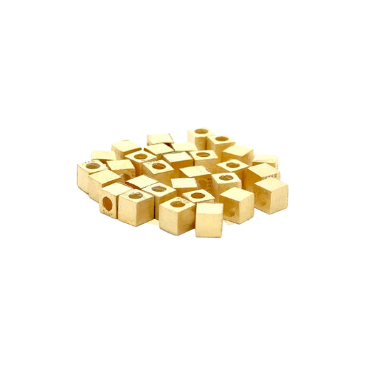 925 Sterling Silver Pack of 5 Square Bead