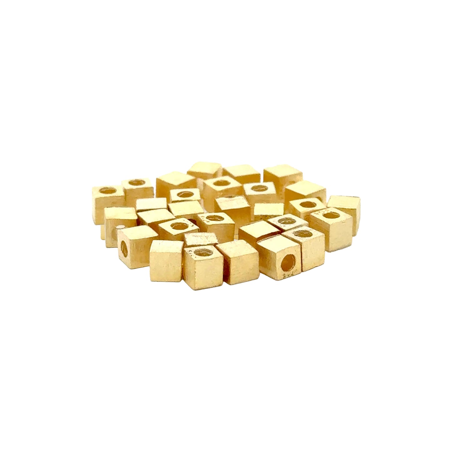 925 Sterling Silver Pack of 5 Square Bead