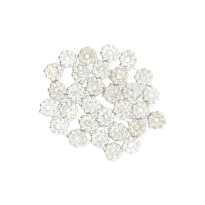 925 Sterling Silver Pack of 10 Daisy Spacers