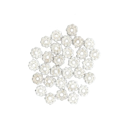 925 Sterling Silver Pack of 10 Daisy Spacers