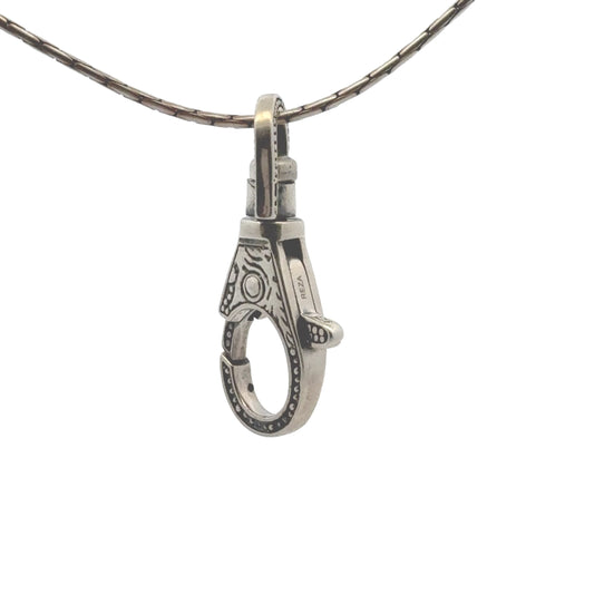 925 Sterling Silver Swivel Carved Lobster Clasp