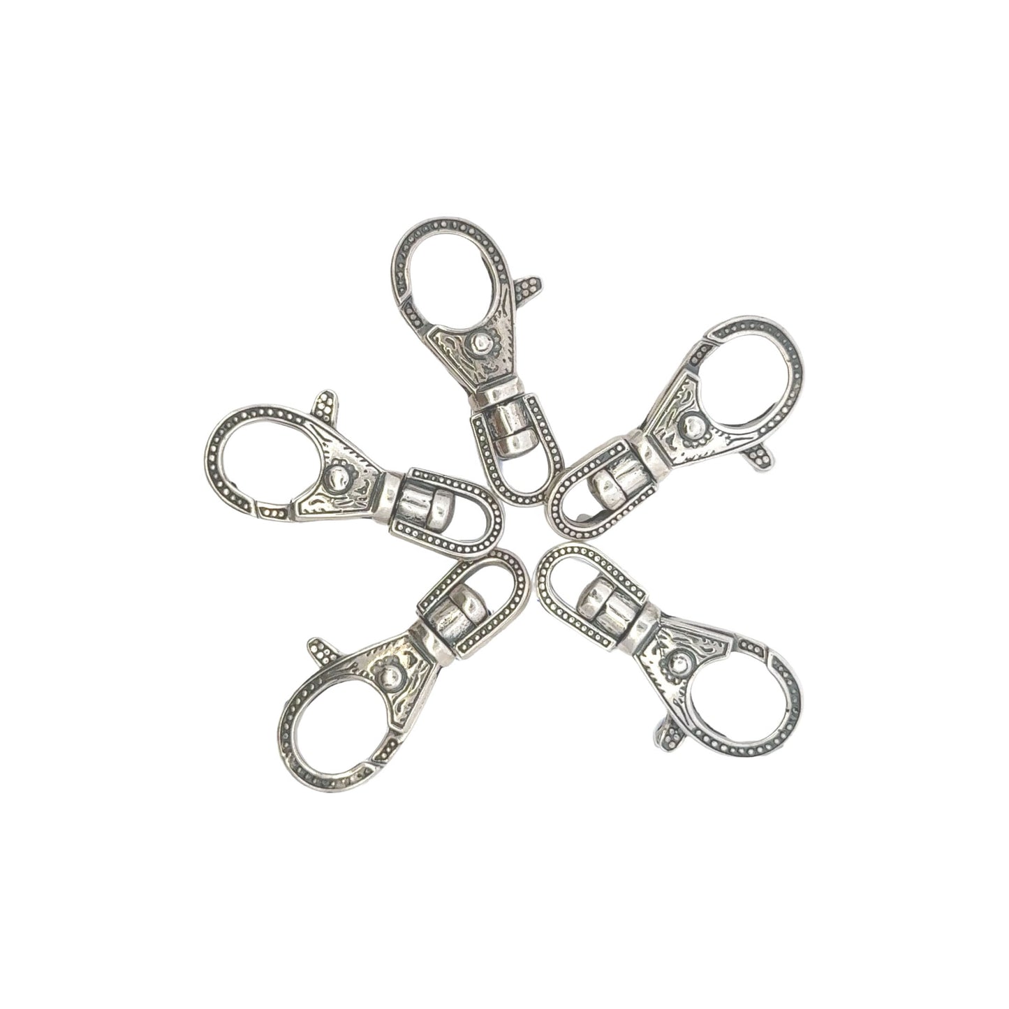 925 Sterling Silver Swivel Carved Lobster Clasp