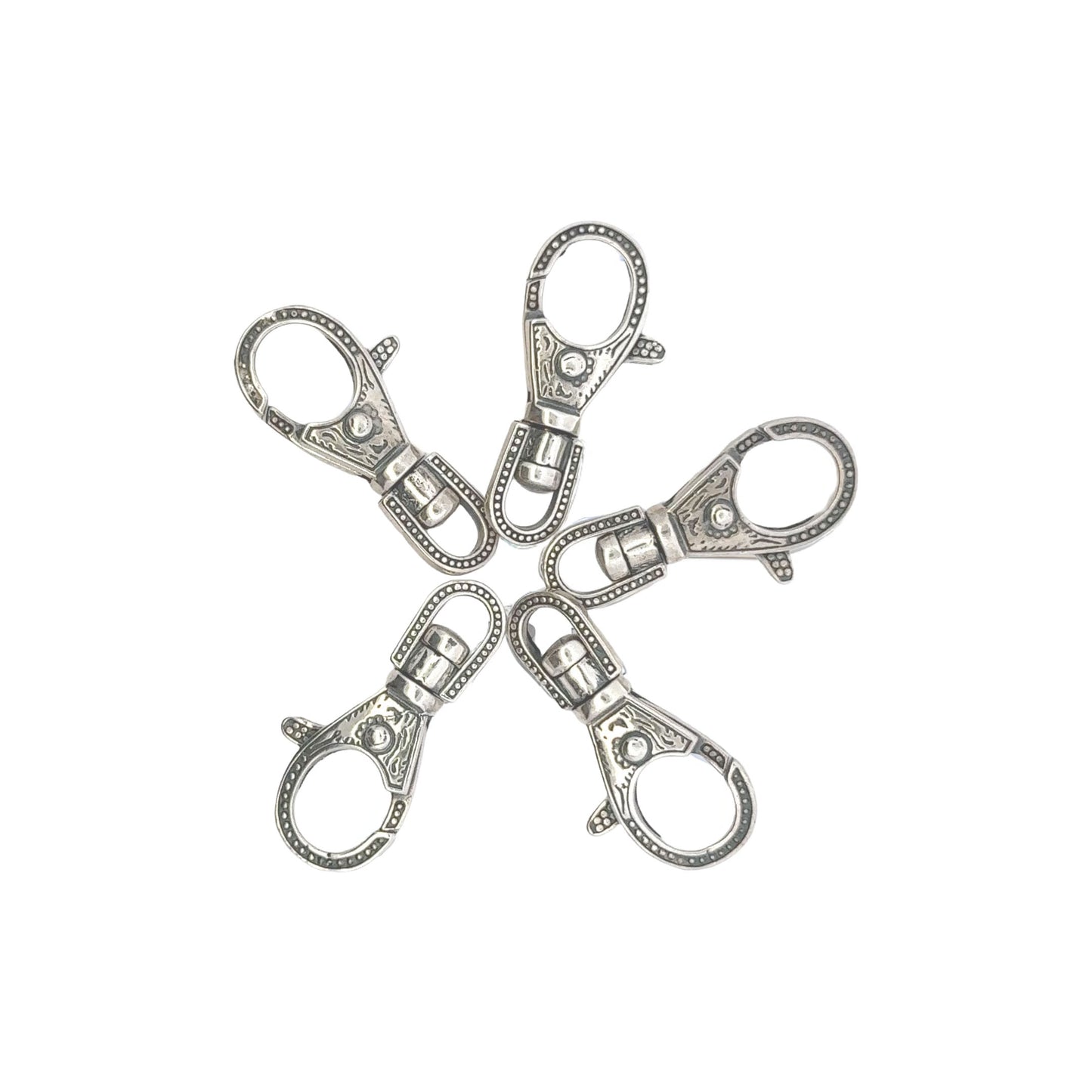 925 Sterling Silver Swivel Carved Lobster Clasp