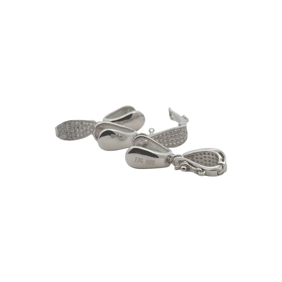 925 Sterling Silver Movable Pinch Bail with CZ