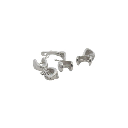 925 Sterling Silver Movable Pinch Bail with CZ