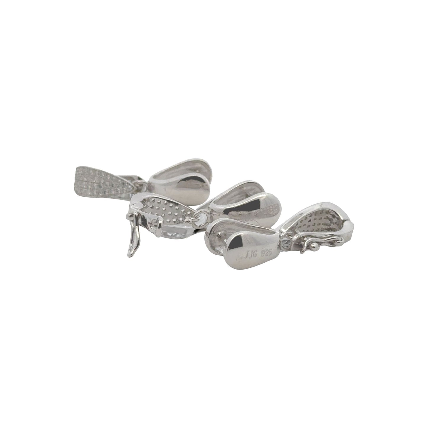 925 Sterling Silver Movable Pinch Bail with CZ