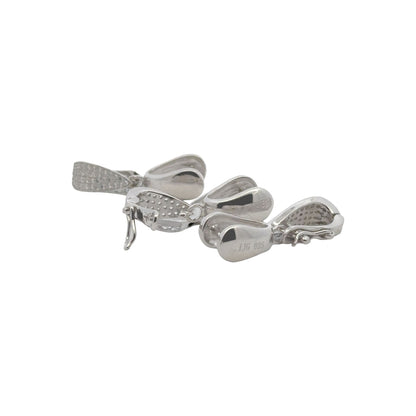 925 Sterling Silver Movable Pinch Bail with CZ