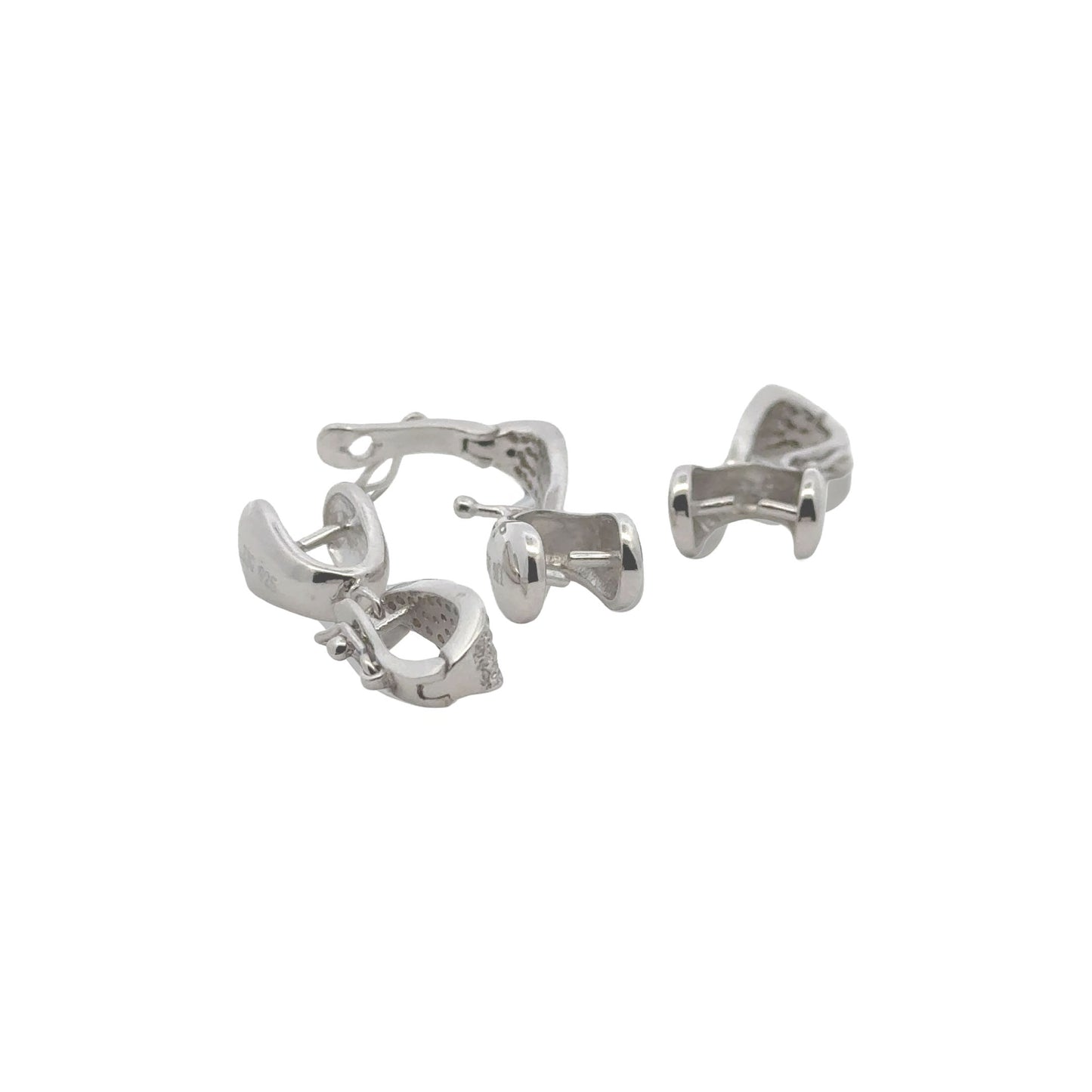 925 Sterling Silver Movable Pinch Bail with CZ