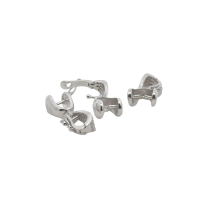925 Sterling Silver Movable Pinch Bail with CZ