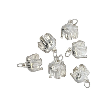 925 Sterling Silver Elephant Charm with Tinkle Sound