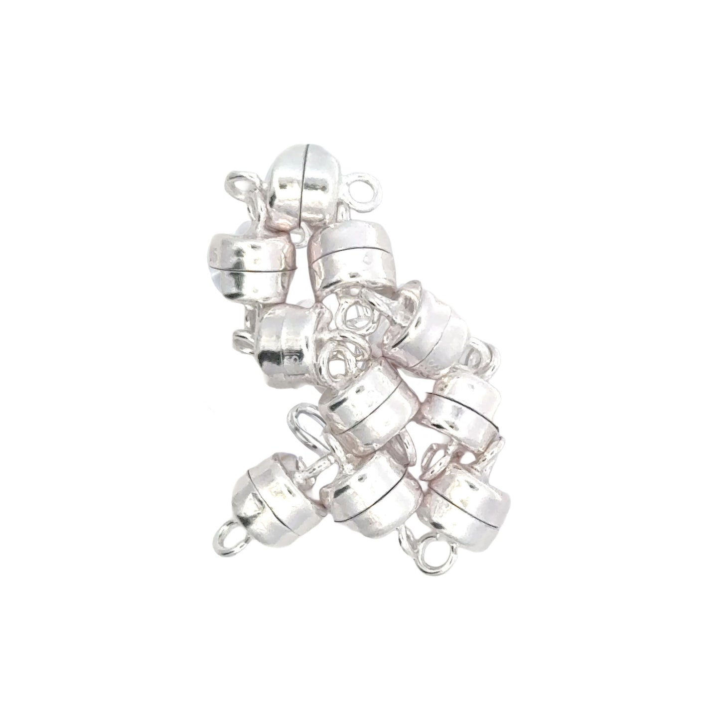 925 Sterling Silver Round Magnetic Clasps