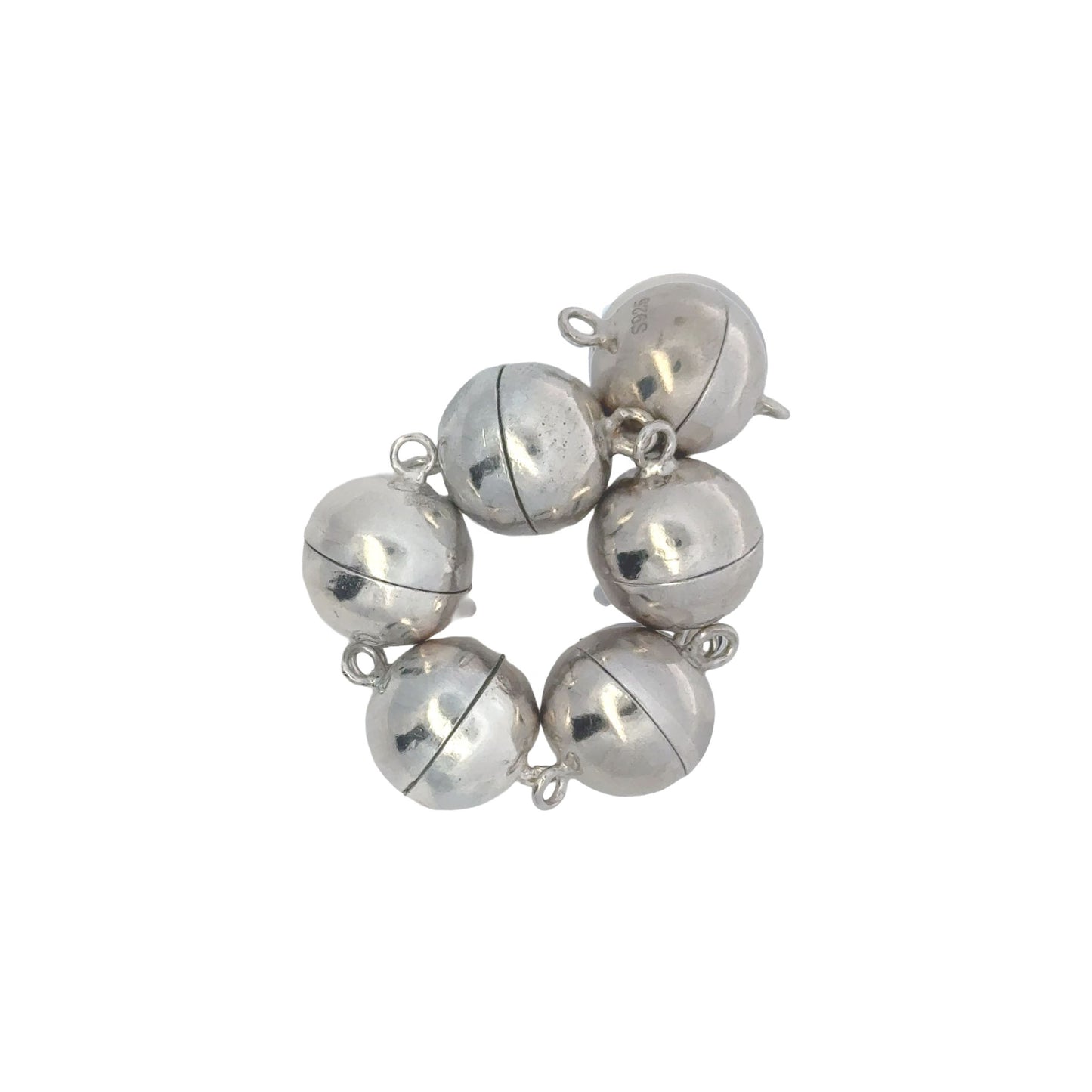 925 Sterling Silver Round Magnetic Clasps