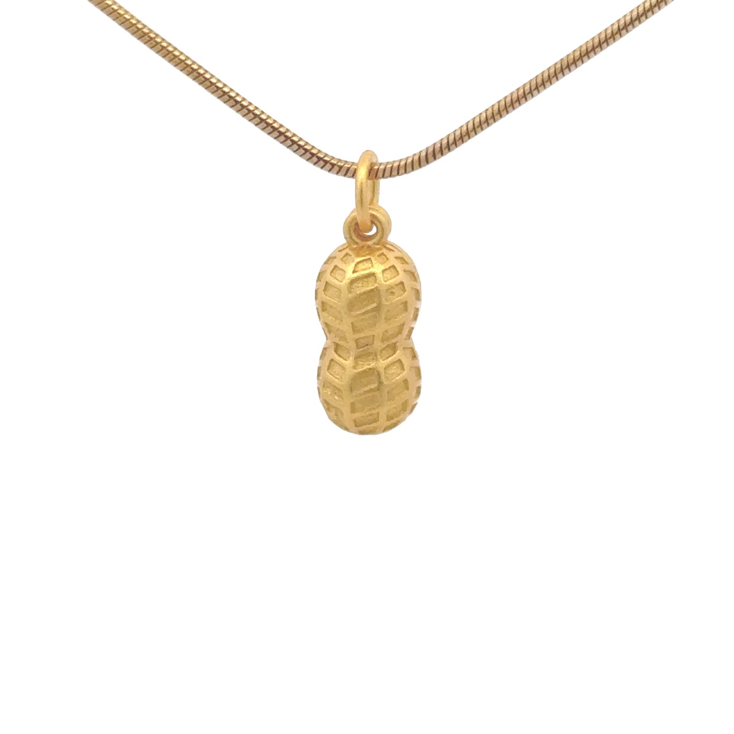 925 Sterling Silver Peanut Charm with Natural Pearls