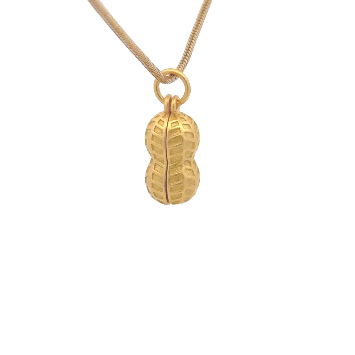 925 Sterling Silver Peanut Charm with Natural Pearls