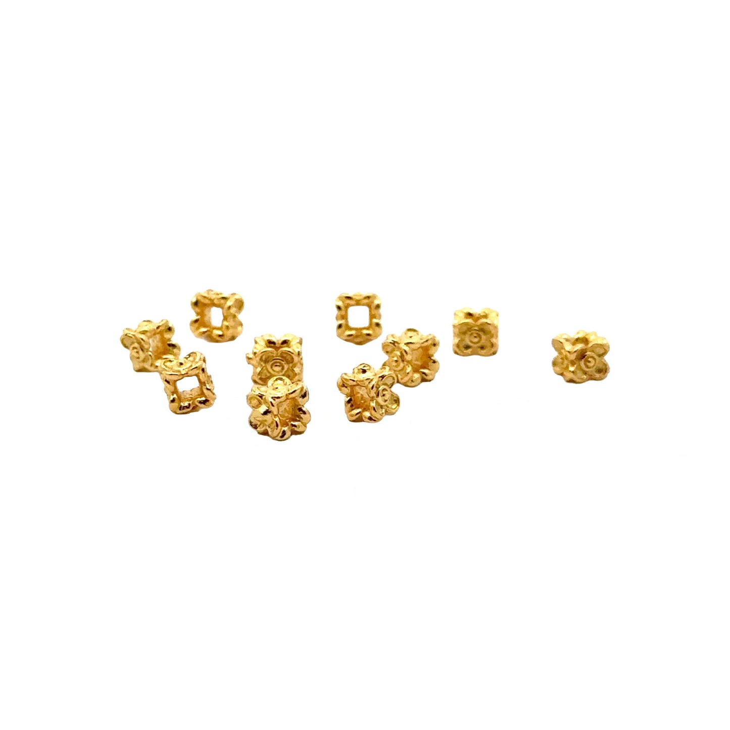 925 Sterling Silver Pack of 5 Flower Bead