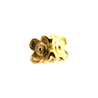 925 Sterling Silver Pack of 5 Flower Bead