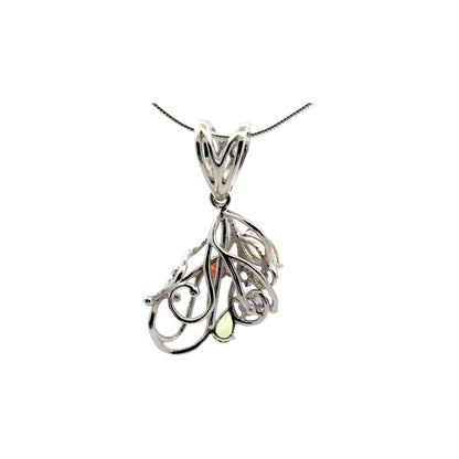 925 Sterling Silver Flaxible Wire Glue Bail with Natural Citrine, Topaz, Garrnet, Peridot, Amethyst Stones