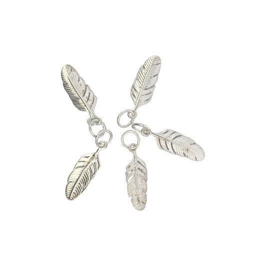 925 Sterling Silver Feather Charm