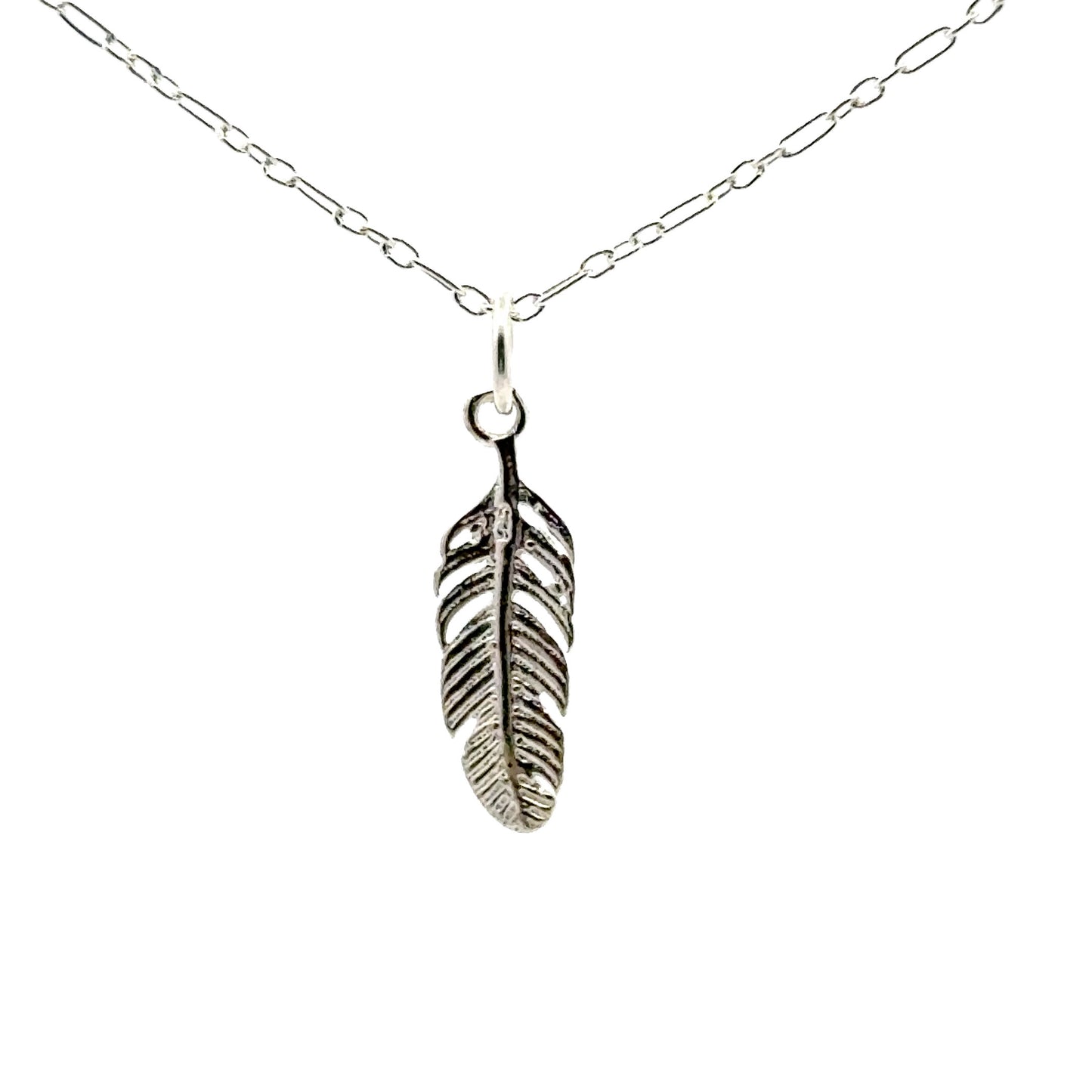 925 Sterling Silver Feather Charm