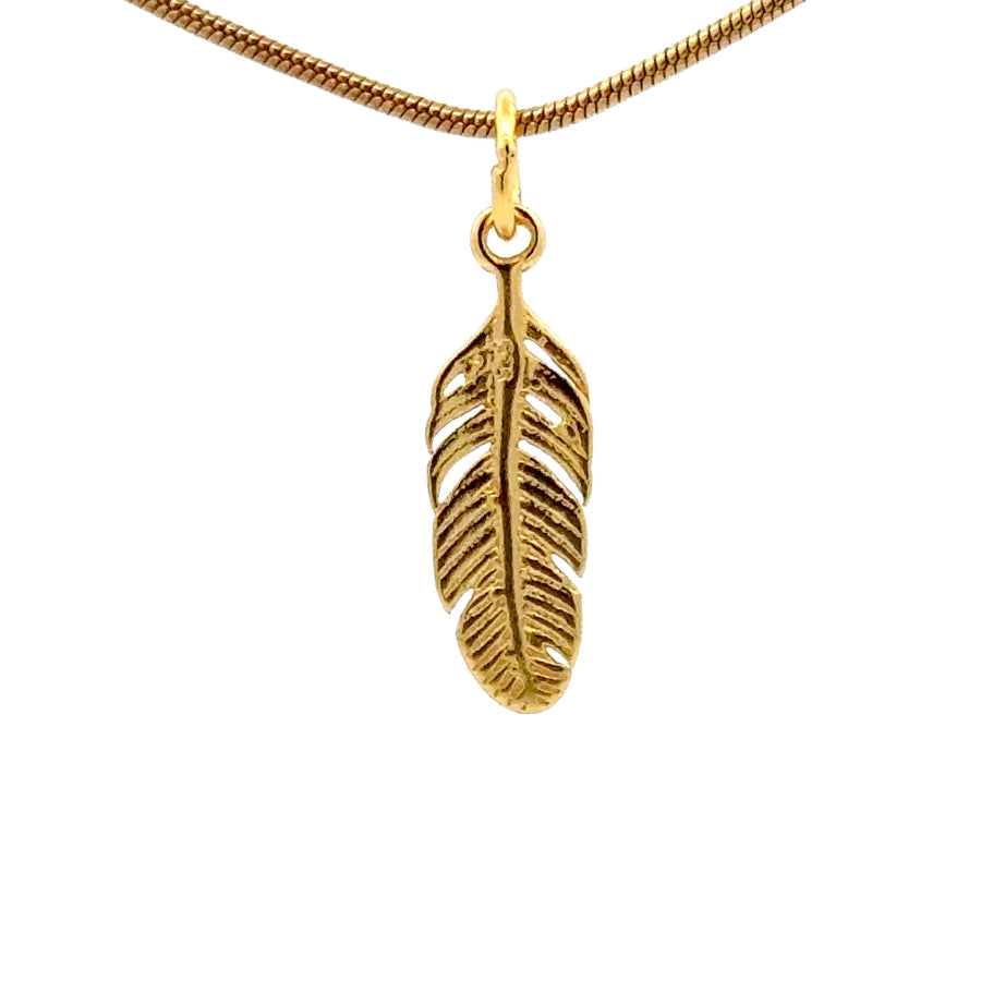925 Sterling Silver Feather Charm
