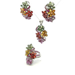 Ruby & Sapphire Jewelry Set
