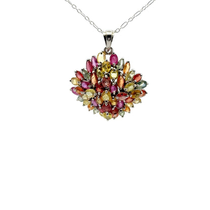 Ruby & Sapphire Jewelry Pendant