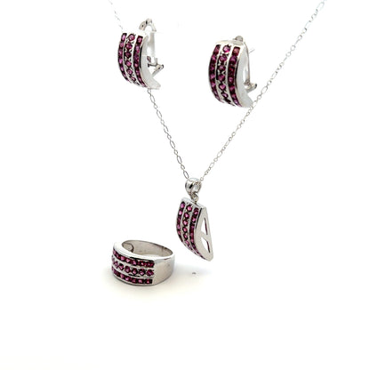 Garnet Jewelry Set