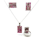 Ruby Jewelry Set