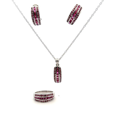 Ruby Jewelry Set