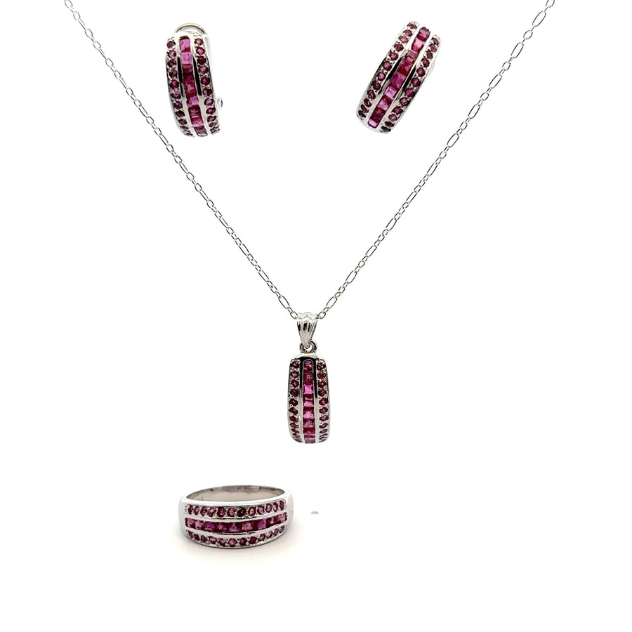 Ruby Jewelry Set