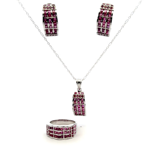 Ruby Jewelry Set