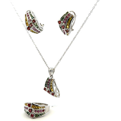 Ruby & Sapphire Jewelry Set