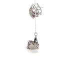 Jewelry Set: Ruby, Sapphire & Emerald (Earrings, Pendant, & Ring)