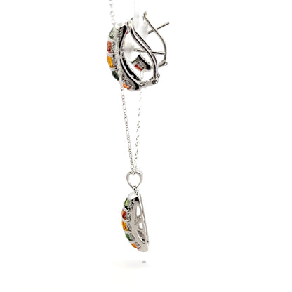 Sapphire & Cubic Zirconia Jewelry Set