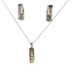 Sapphire & Cubic Zirconia Jewelry Set