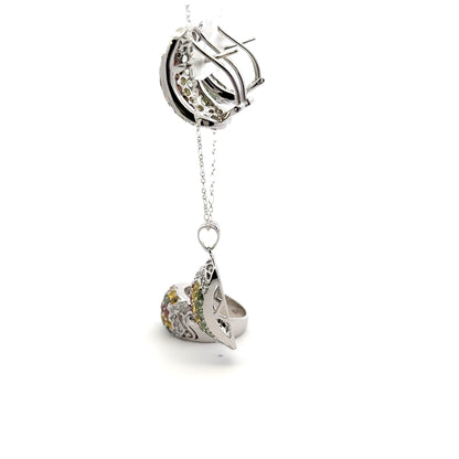 Multi-Color Sapphire & Colorless Cubic Zirconia Jewelry Set