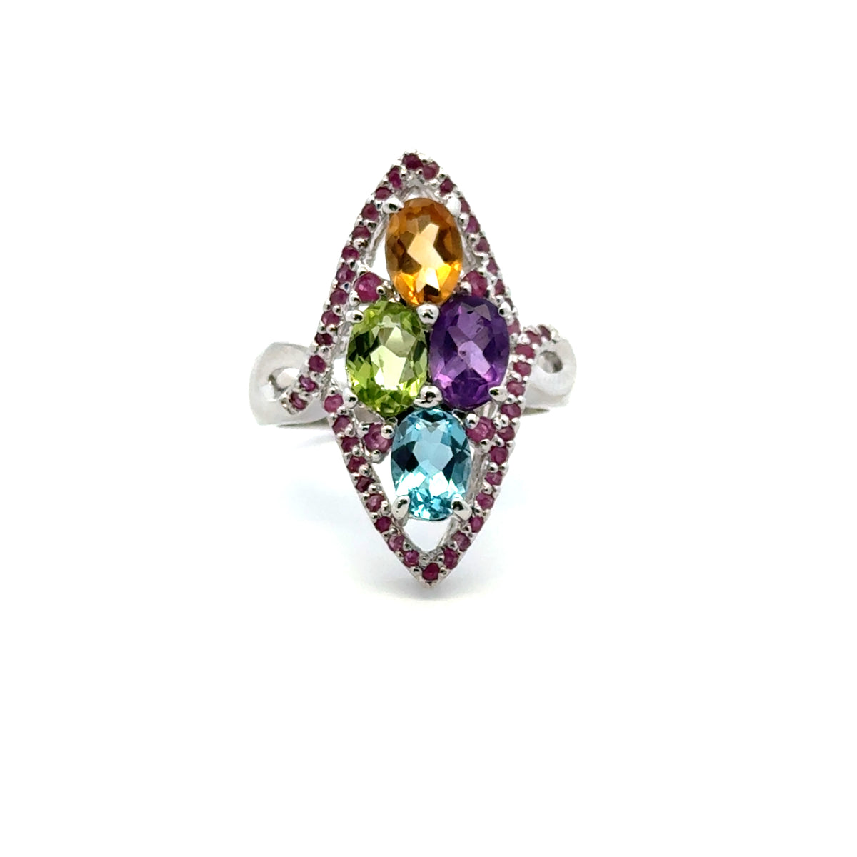 Jewelry Set: Ruby, Sapphire, Amethyst, Citrine & Topaz (Multi-Gemstone Jewelry)