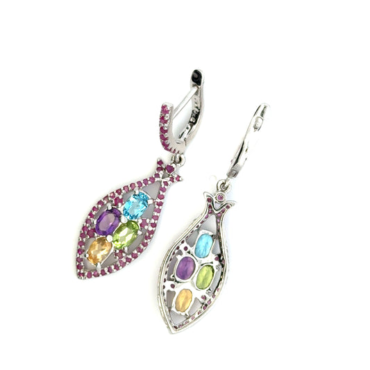 Jewelry Set: Ruby, Sapphire, Amethyst, Citrine & Topaz (Multi-Gemstone Jewelry)
