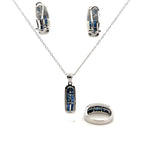 Sapphire Channel Jewelry Set