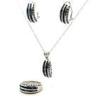 Sapphire Channel Jewelry Set