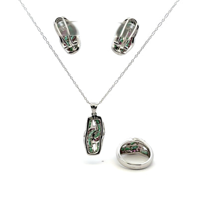 Jewelry Set: Ruby & Emerald (Multi-Gemstone Jewelry)