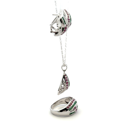 Jewelry Set: Ruby & Emerald (Multi-Gemstone Jewelry)
