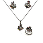 Jewelry Set: Multi-Color Sapphire – 925 Sterling Silver Collection
