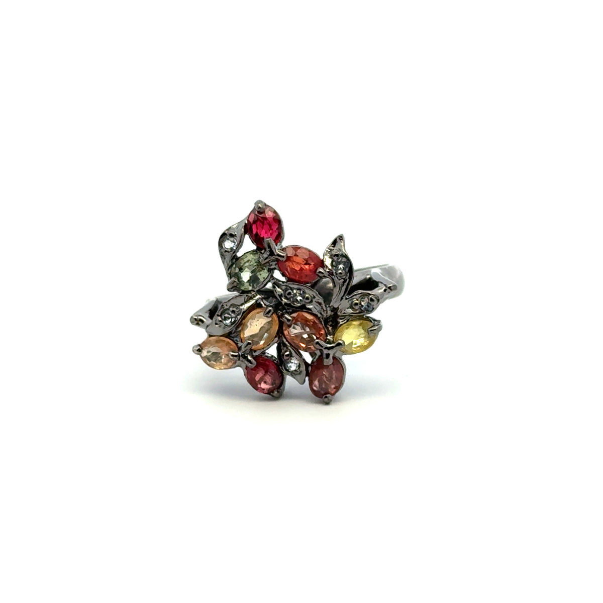 Jewelry Set: Multi-Color Sapphire – 925 Sterling Silver Collection
