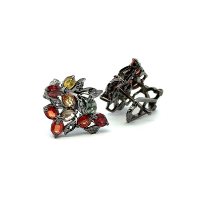 Jewelry Set: Multi-Color Sapphire – 925 Sterling Silver Collection