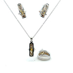 Orange Sapphire Jewelry Set