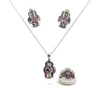 Jewelry Set: Ruby, Sapphire & Emerald